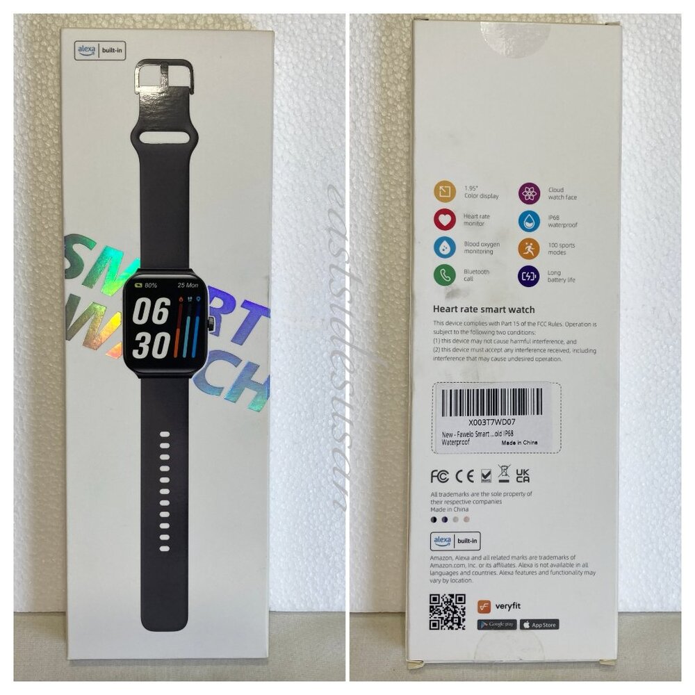 NIB Smartwatch + Fitness Tracker iPhone/Android Sports Model IDW16 Waterproof